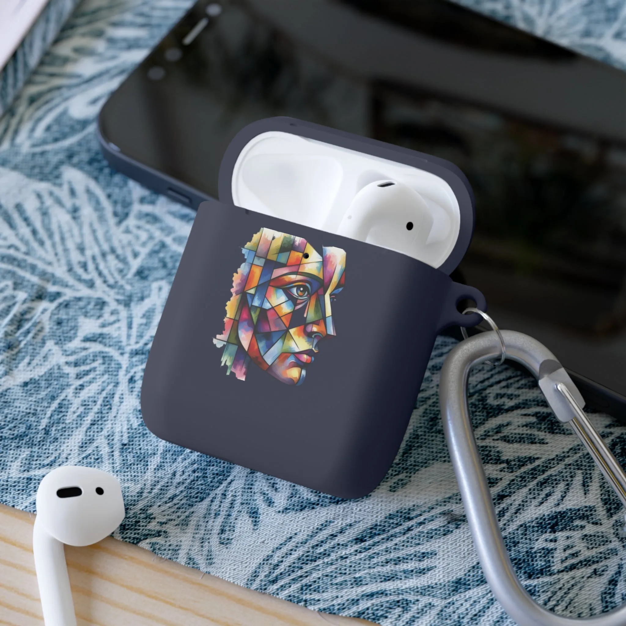 A minimal abstract themed face AirPods Case Cover