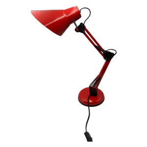 E27 60W Modern Flexible Long Swing Arm Led Desk Lamp Pe-11 Red