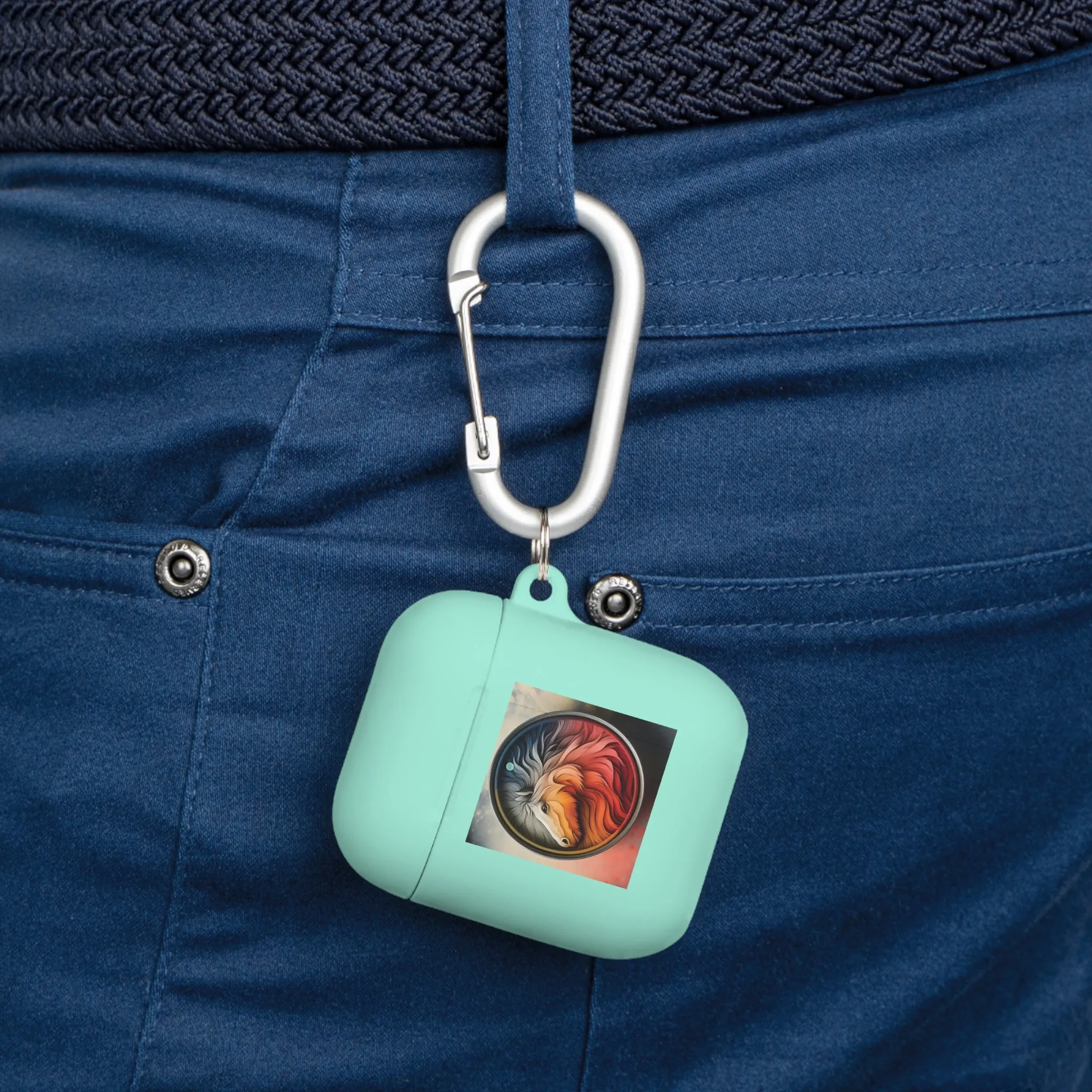 Minimal design with a colourful horse theme AirPods Case Cover