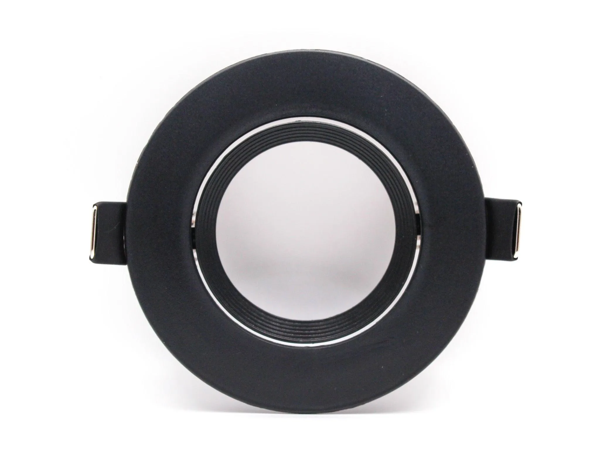 Round Recessed Black GU10 Holder